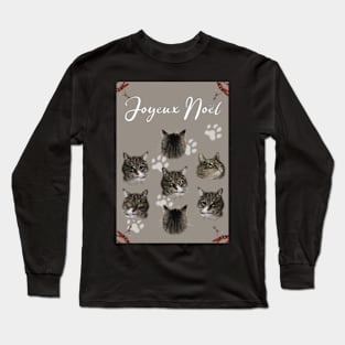 Minou Luna Christmas Card Long Sleeve T-Shirt